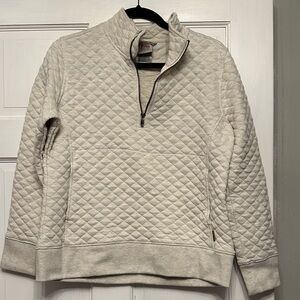 Avalanche Women’s Off-White Quilted Zip-Up Sweater
